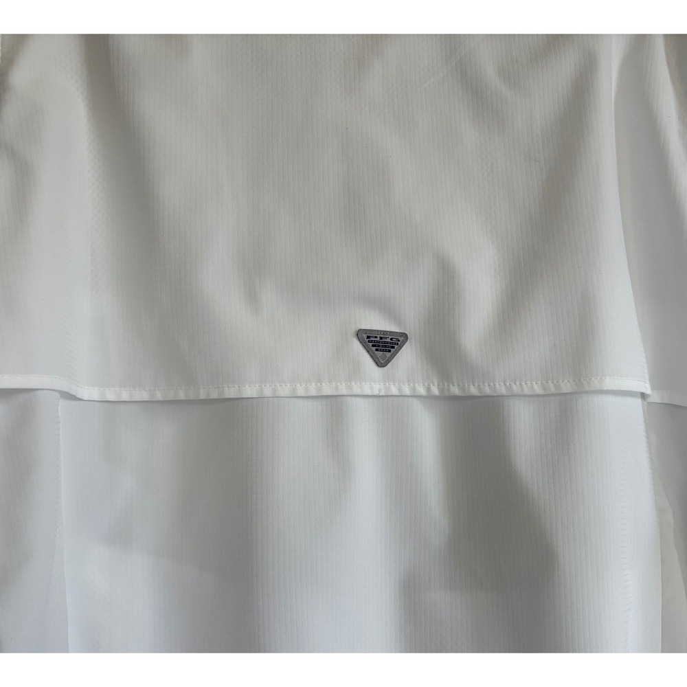 Columbia PFG Tamiami II White Long Sleeve Fishing Shirt Womens XL UPF 40 Vent - Picture 5 of 13